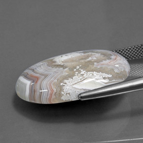 24.90カラットの天然マルチカラー碧玉、オーバルカット、オペーク