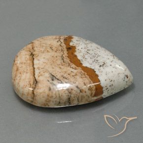 31.10カラットの天然マルチカラー碧玉、洋梨の形、オペーク