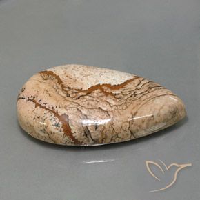 73.69カラットの天然マルチカラー碧玉、洋梨の形、オペーク