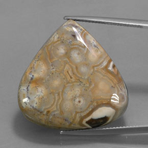 38.48カラットの天然マルチカラー碧玉、洋梨の形、オペーク