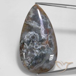 44.98ct 天然 マルチカラー 碧玉, 洋梨の形, オペーク