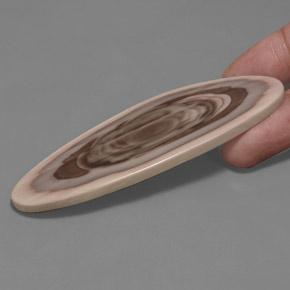 112.10カラットの天然マルチカラージャスパー（86.5×31 mm・ファンシーシェイプ）
