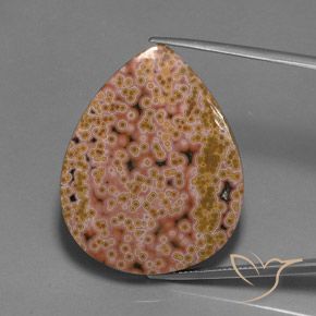 44.44ct 天然 マルチカラー 碧玉, 洋梨の形, オペーク