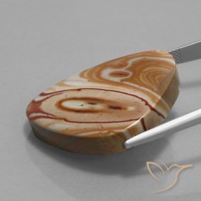 35.99カラットの天然マルチカラー碧玉、ファンシー、オペーク