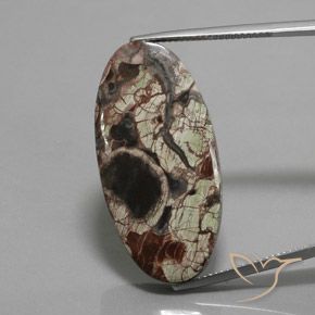 23.72ct 天然 マルチカラー 碧玉, 楕円形, オペーク