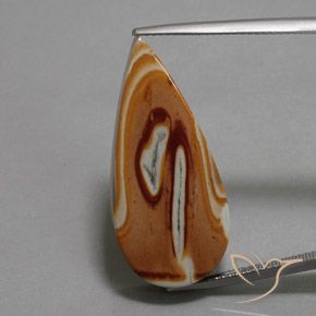 18.58ct 天然 マルチカラー 碧玉, 洋梨の形, オペーク
