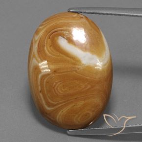 16.21ct 天然 マルチカラー 碧玉, 楕円形, オペーク