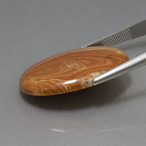 20.59カラットの天然マルチカラー碧玉、オーバルカット、オペーク