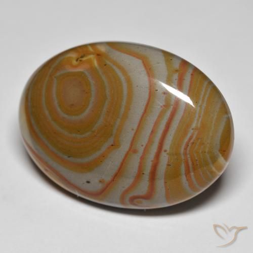 34.64ct 天然 マルチカラー 碧玉, 楕円形, オペーク