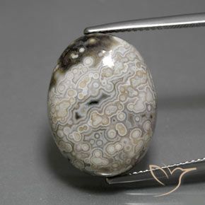 18.17ct 天然 マルチカラー 碧玉, 楕円形, オペーク