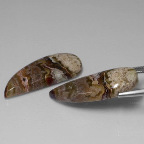 カラットの天然マルチカラージャスパー（33.7×14.3 mm・ファンシーシェイプ）
