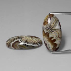 カラットの天然マルチカラージャスパー（26.1×13 mm・オーバルカット）