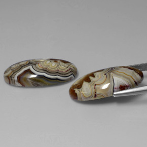 カラットの天然マルチカラージャスパー（26.1×13 mm・オーバルカット）