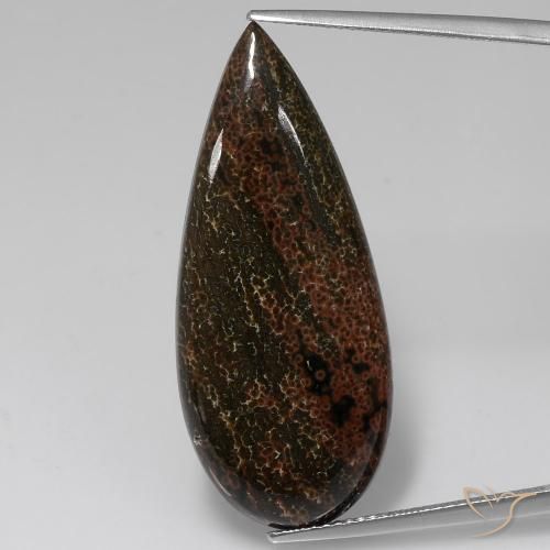 14.50ct 天然 マルチカラー 碧玉, 洋梨の形, オペーク