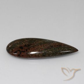 14.50カラットの天然マルチカラー碧玉、洋梨の形、オペーク