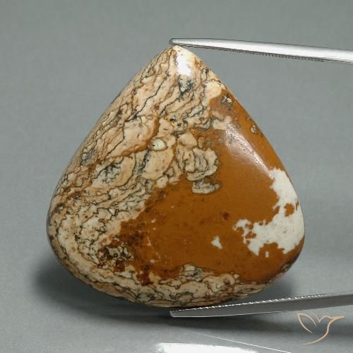 50.96ct 天然 マルチカラー 碧玉, 洋梨の形, オペーク