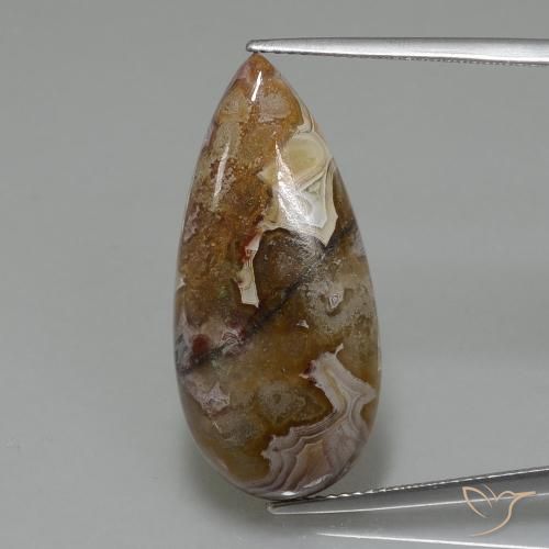 15.06ct 天然 マルチカラー 碧玉, 洋梨の形, オペーク