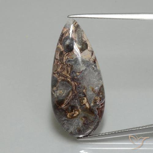 15.05ct 天然 マルチカラー 碧玉, 洋梨の形, オペーク