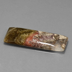 15.13カラットの天然マルチカラージャスパー（32.4×13 mm・バゲット）