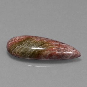 5.92カラットの天然マルチカラージャスパー（23×9 mm・洋梨の形）