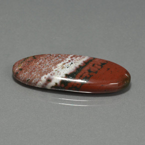 17.25カラットの天然マルチカラー碧玉、オーバルカット、オペーク