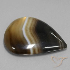 76.12カラットの天然マルチカラー碧玉、洋梨の形、半透明