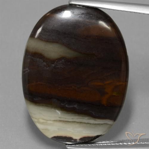 29.70ct 天然 マルチカラー 碧玉, 楕円形, オペーク
