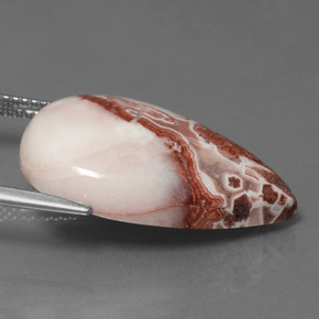 15.54カラットの天然マルチカラー碧玉、洋梨の形、オペーク