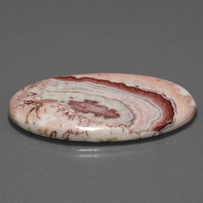 55.89カラットの天然マルチカラー碧玉、オーバルカット、オペーク