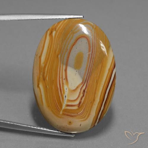 23.88ct 天然 マルチカラー 碧玉, 楕円形, オペーク