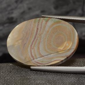 23.47カラットの天然マルチカラー碧玉、オーバルカット、オペーク