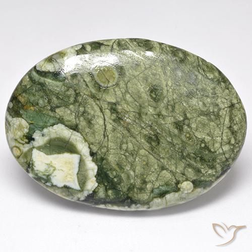 33.87ct 天然 マルチカラー 碧玉, 楕円形, オペーク
