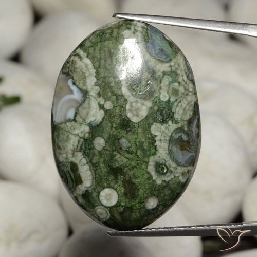 26.41ct 天然 マルチカラー 碧玉, 楕円形, オペーク