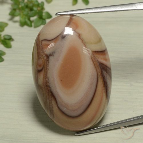 25.95ct 天然 マルチカラー 碧玉, 楕円形, オペーク