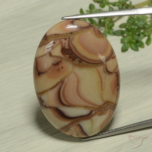 25.36ct 天然 マルチカラー 碧玉, 楕円形, オペーク