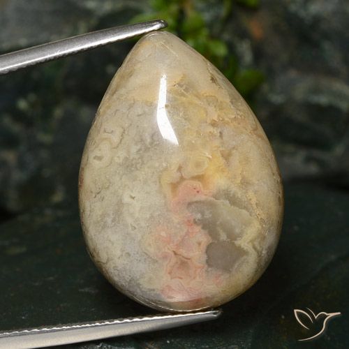 23.13ct 天然 マルチカラー 碧玉, 洋梨の形, オペーク