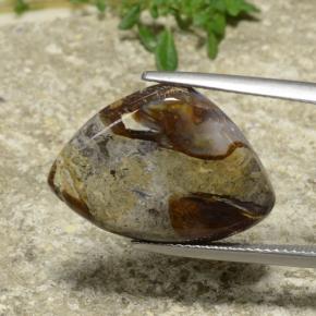 9.97カラットの天然マルチカラー碧玉、トリリオン、オペーク