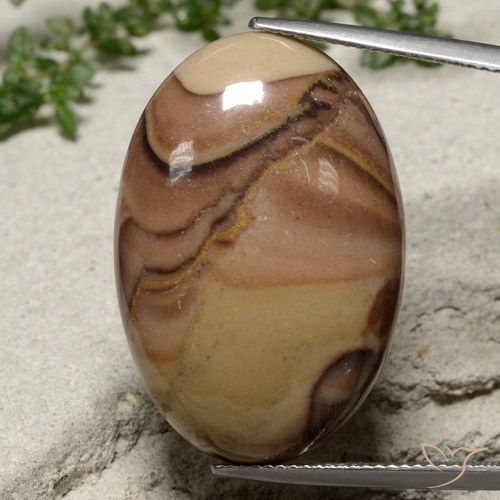 25.96ct 天然 マルチカラー 碧玉, 楕円形, オペーク