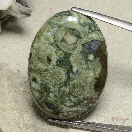 27.91ct 天然 マルチカラー 碧玉, 楕円形, オペーク