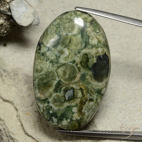 29.11ct 天然 マルチカラー 碧玉, 楕円形, オペーク