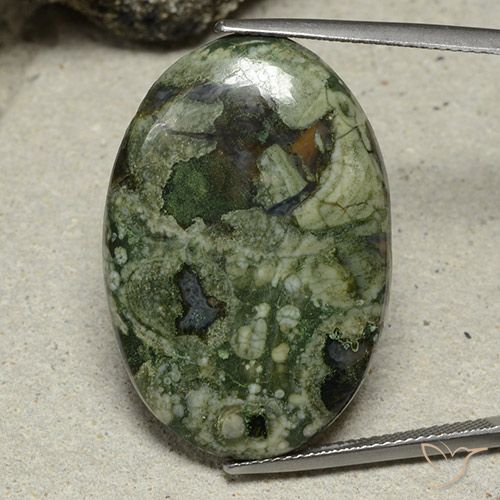 26.08ct 天然 マルチカラー 碧玉, 楕円形, オペーク