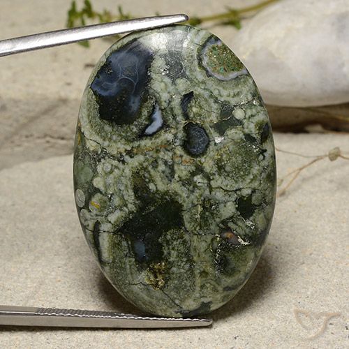 30.02ct 天然 マルチカラー 碧玉, 楕円形, オペーク
