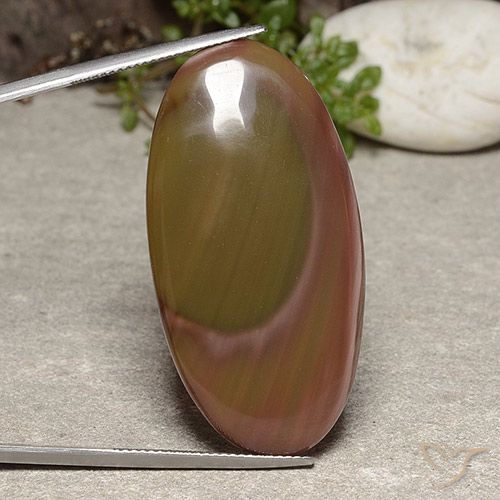 40.75ct 天然 マルチカラー 碧玉, 楕円形, オペーク