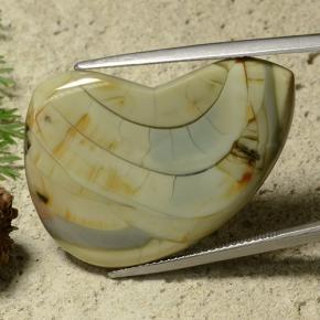 25.50カラットの天然マルチカラー碧玉、ファンシーシェイプ、オペーク