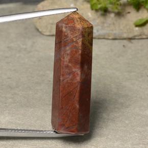 25.52カラットの天然マルチカラー碧玉、ファンシーシェイプ、オペーク