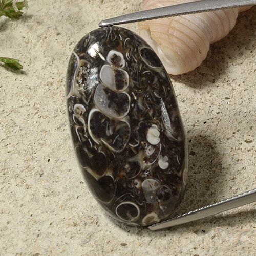28.34ct 天然 マルチカラー 碧玉, 楕円形, オペーク