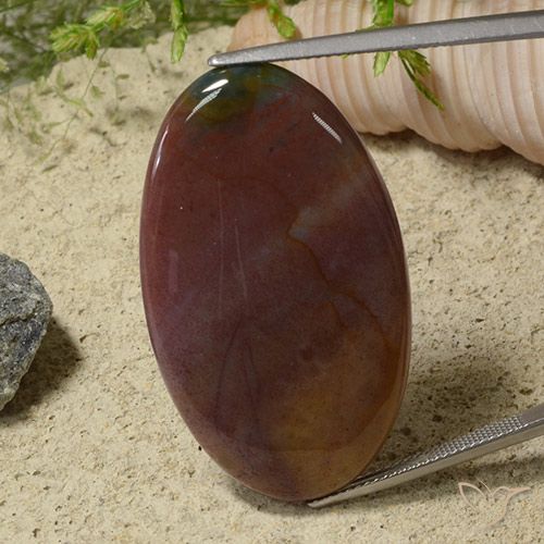 39.44ct 天然 マルチカラー 碧玉, 楕円形, オペーク