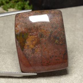 47.50カラットの天然マルチカラージャスパー（29.9×24.4 mm・バゲット）