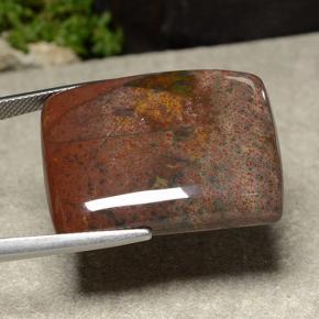 47.50カラットの天然マルチカラージャスパー（29.9×24.4 mm・バゲット）