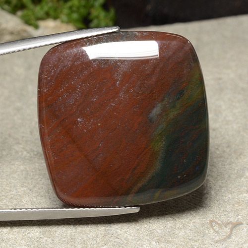 32.72ct 天然 マルチカラー 碧玉, クッション, オペーク